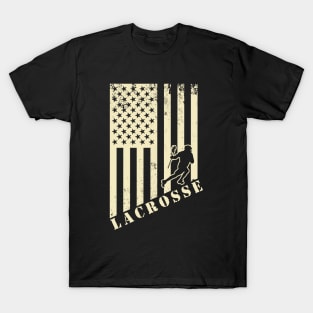 Lacrosse Usa American Flag T-Shirt